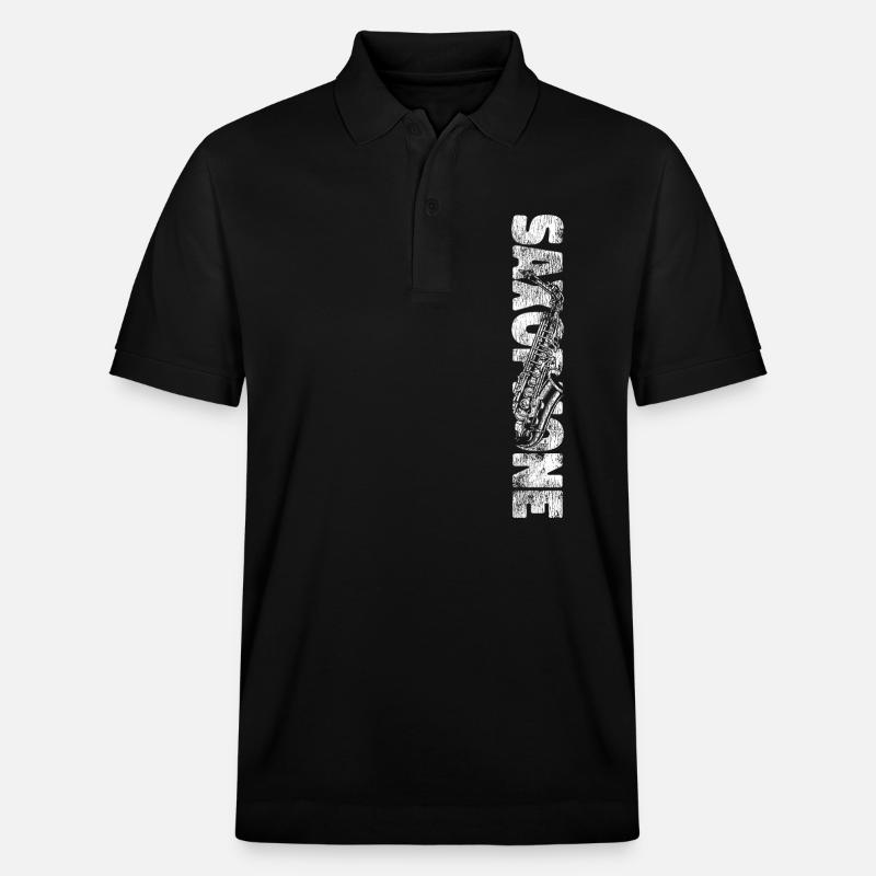 Saxophone Saxophone - Stanley/Stella Unisex Bio-Poloshirt PREPSTER - Schwarz