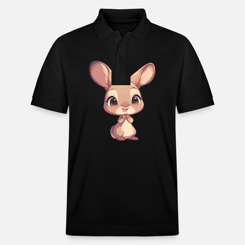 Kängurus Känguru - Stanley/Stella Unisex Bio-Poloshirt PREPSTER - Schwarz