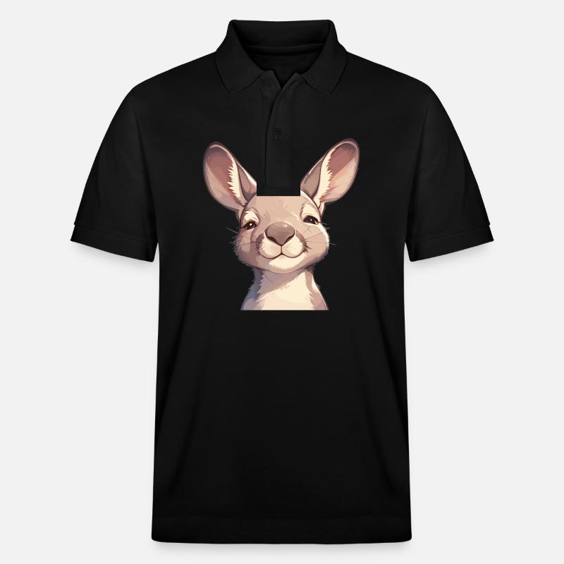 Kängurus Känguru - Stanley/Stella Unisex Bio-Poloshirt PREPSTER - Schwarz