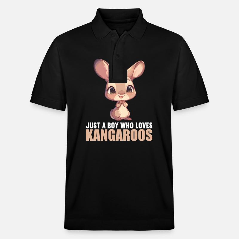 Kängurus Känguru - Stanley/Stella Unisex Bio-Poloshirt PREPSTER - Schwarz