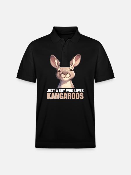 Kangaroos Kangaroo - Stanley/Stella Unisex Organic Polo Shirt PREPSTER - black