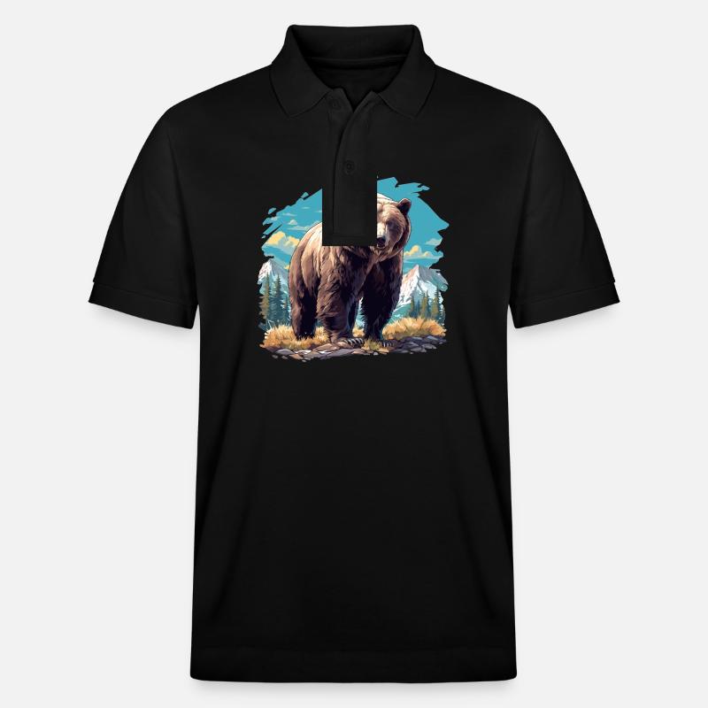 Kodiakbären Kodiakbär - Stanley/Stella Unisex Bio-Poloshirt PREPSTER - Schwarz