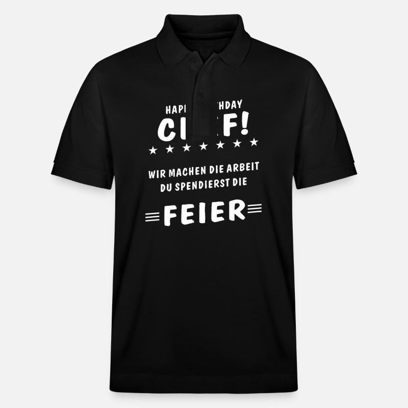 JOYEUX ANNIVERSAIRE CHEF - Polo PREPSTER bio Stanley/Stella Unisexe - noir