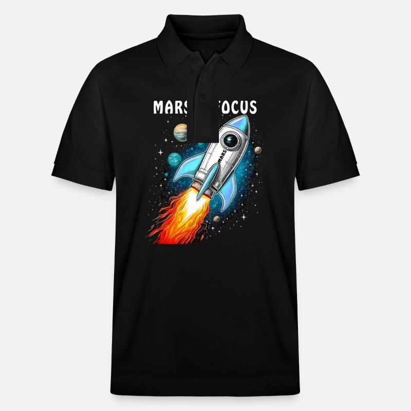 RAKETE MARS IN FOCUS - Stanley/Stella Unisex Bio-Poloshirt PREPSTER - Schwarz
