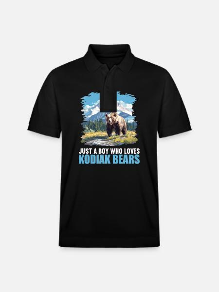 Kodiak Bear Kodiak Bear - Stanley/Stella Unisex Organic Polo Shirt PREPSTER - black