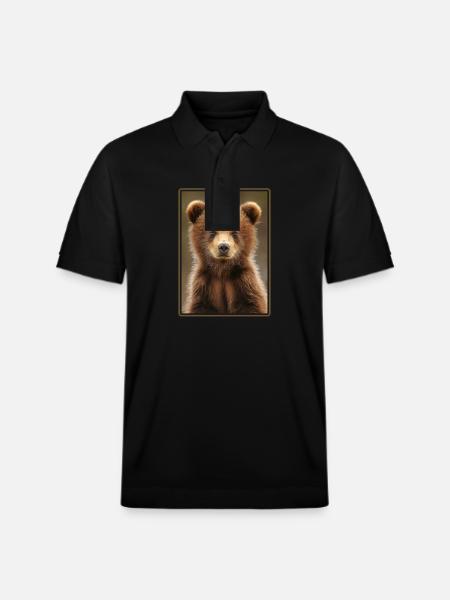 Kodiak Bear Kodiak Bear - Stanley/Stella Unisex Organic Polo Shirt PREPSTER - black