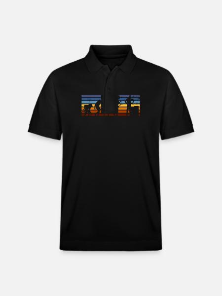 Maurer Evolution Retro style - Stanley/Stella Unisex Organic Polo Shirt PREPSTER - black