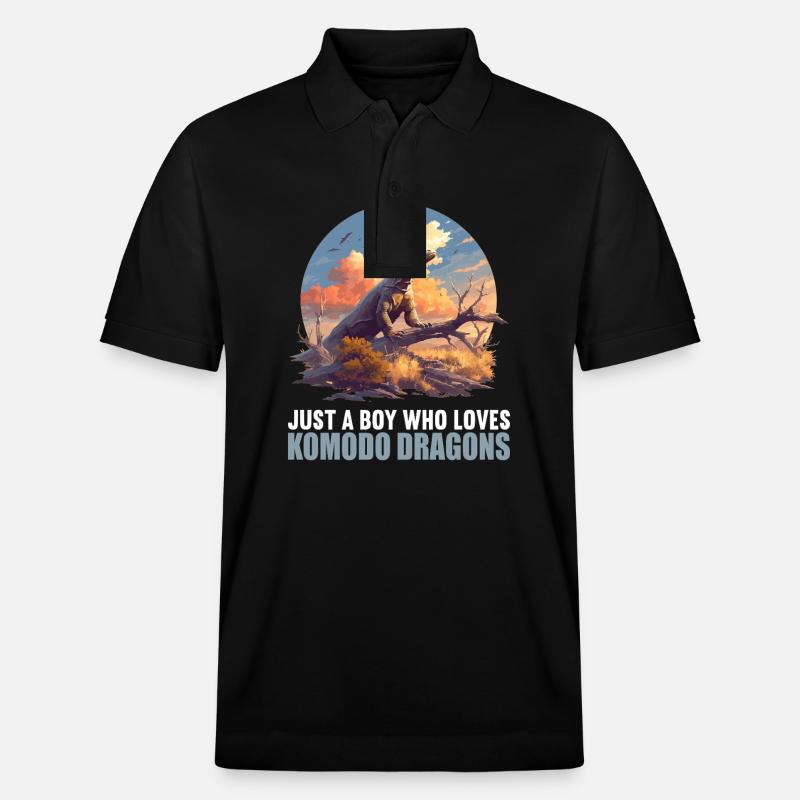 Komodowarane Komodowaran - Stanley/Stella Unisex Bio-Poloshirt PREPSTER - Schwarz