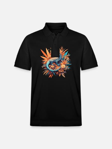 Lizards Lizard - Stanley/Stella Unisex Organic Polo Shirt PREPSTER - black