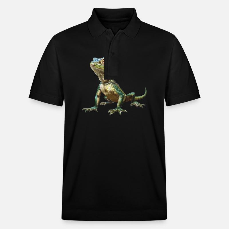 Eidechsen Eidechse - Stanley/Stella Unisex Bio-Poloshirt PREPSTER - Schwarz