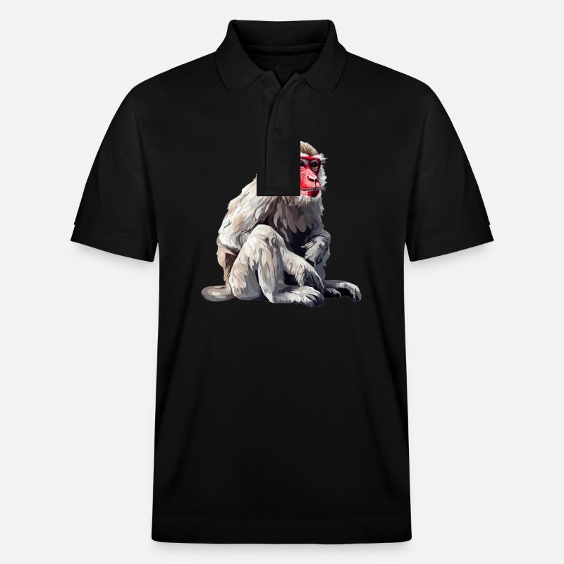 Makaken Makake - Stanley/Stella Unisex Bio-Poloshirt PREPSTER - Schwarz