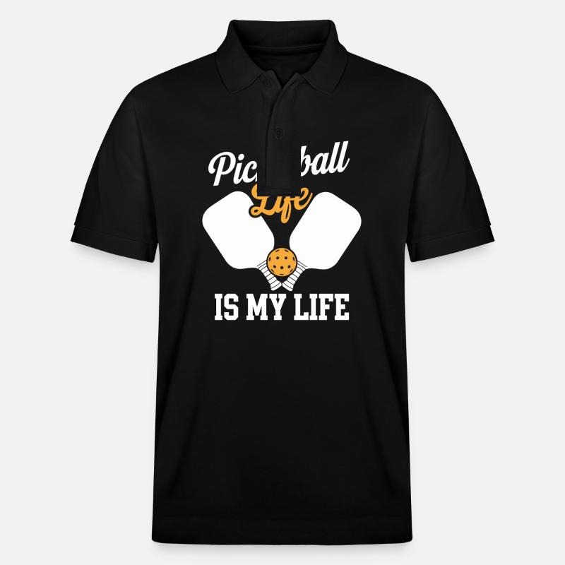 Pickleball Leben - Stanley/Stella Unisex Bio-Poloshirt PREPSTER - Schwarz