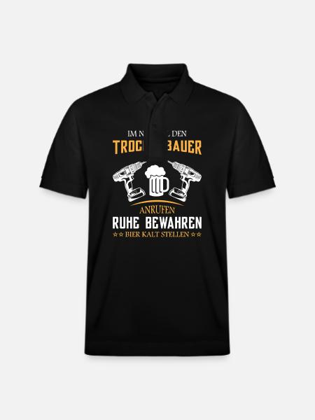 Trockenbau Trockenbauer Trockenbaumonteur Geschenk - Stanley/Stella Unisex Bio-Poloshirt PREPSTER - Schwarz