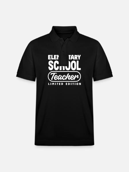 Elementary Teacher Limited Edition - Stanley/Stella Unisex Organic Polo Shirt PREPSTER - black