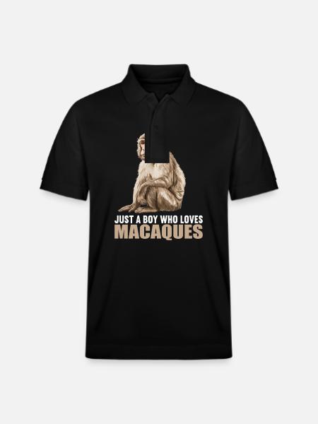 Makaken Makake - Stanley/Stella Unisex Bio-Poloshirt PREPSTER - Schwarz