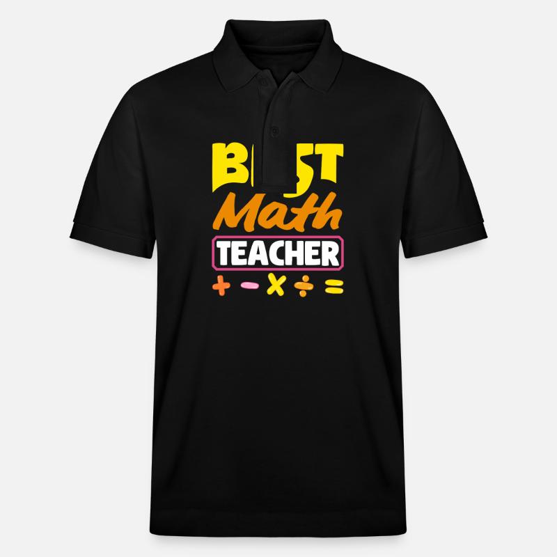 Mathe Lehrer Mathematik Geschenk - Stanley/Stella Unisex Bio-Poloshirt PREPSTER - Schwarz