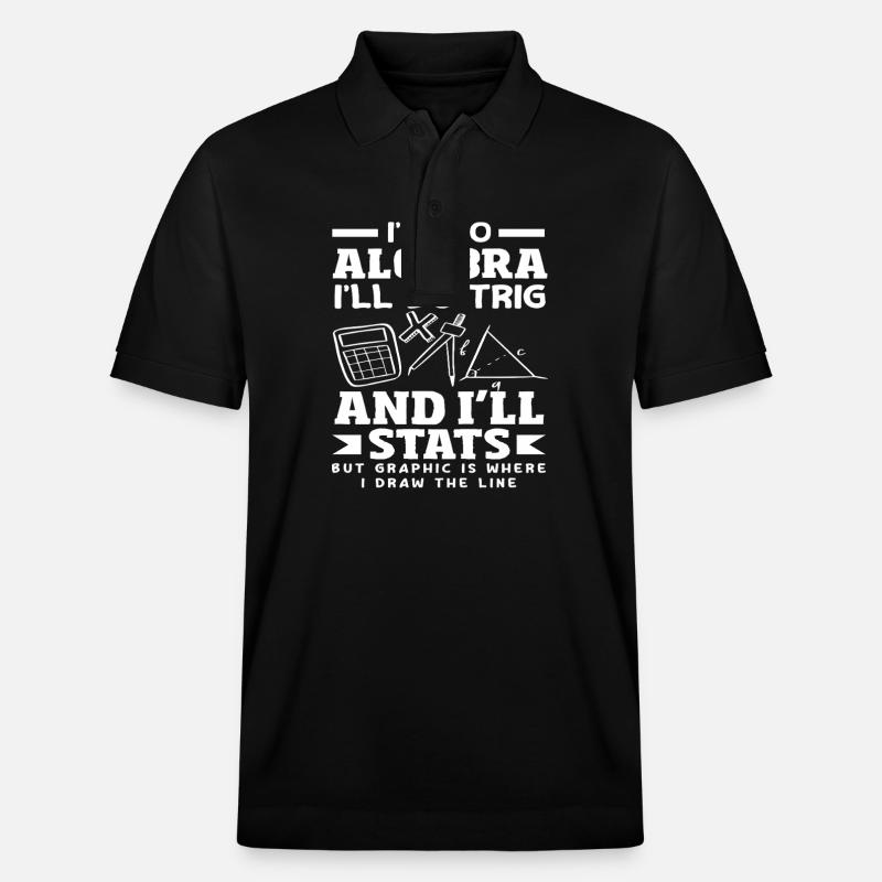 Mathe Lehrer Mathematik Geschenk - Stanley/Stella Unisex Bio-Poloshirt PREPSTER - Schwarz