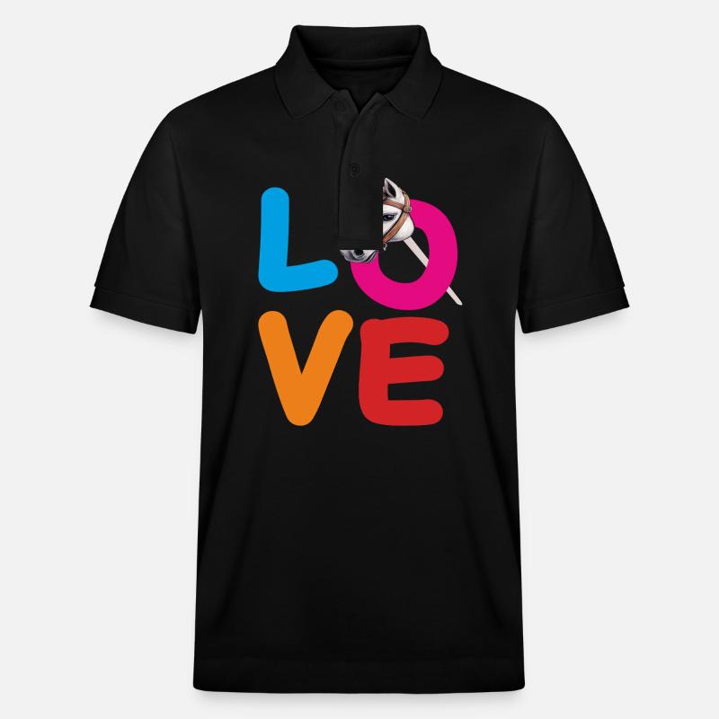CHEVAL D’AMOUR - Polo PREPSTER bio Stanley/Stella Unisexe - noir