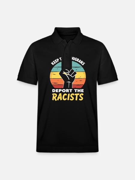 Anti-Racism Diversity, Justice & Equality - Stanley/Stella Unisex Organic Polo Shirt PREPSTER - black