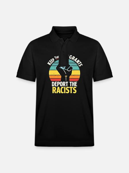 Anti-Racism Diversity, Justice & Equality - Stanley/Stella Unisex Organic Polo Shirt PREPSTER - black