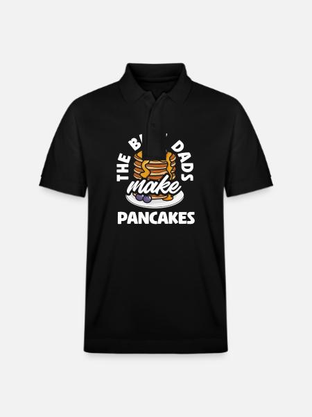 The best dads make pancakes - Stanley/Stella Unisex Organic Polo Shirt PREPSTER - black