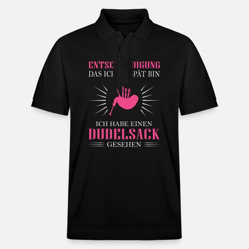 Dudelsackspieler Dudelsack Männer Geschenk - Stanley/Stella Unisex Bio-Poloshirt PREPSTER - Schwarz