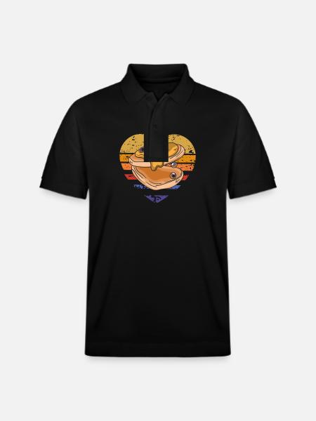 Savory Pancakes Retro Design - Stanley/Stella Unisex Organic Polo Shirt PREPSTER - black