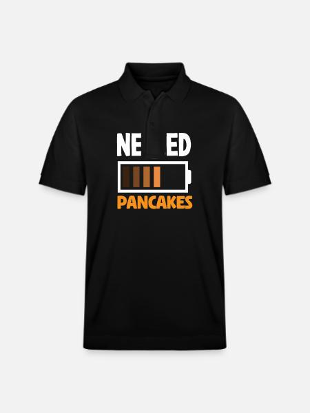 Need pancakes for energy - Stanley/Stella Unisex Organic Polo Shirt PREPSTER - black