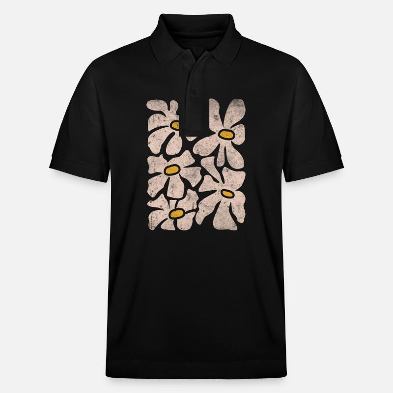 Boho Wildflowers - Stanley/Stella Unisex Bio-Poloshirt PREPSTER - Schwarz