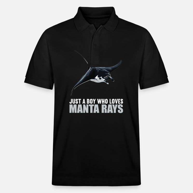 Raies manta Raies manta - Polo PREPSTER bio Stanley/Stella Unisexe - noir
