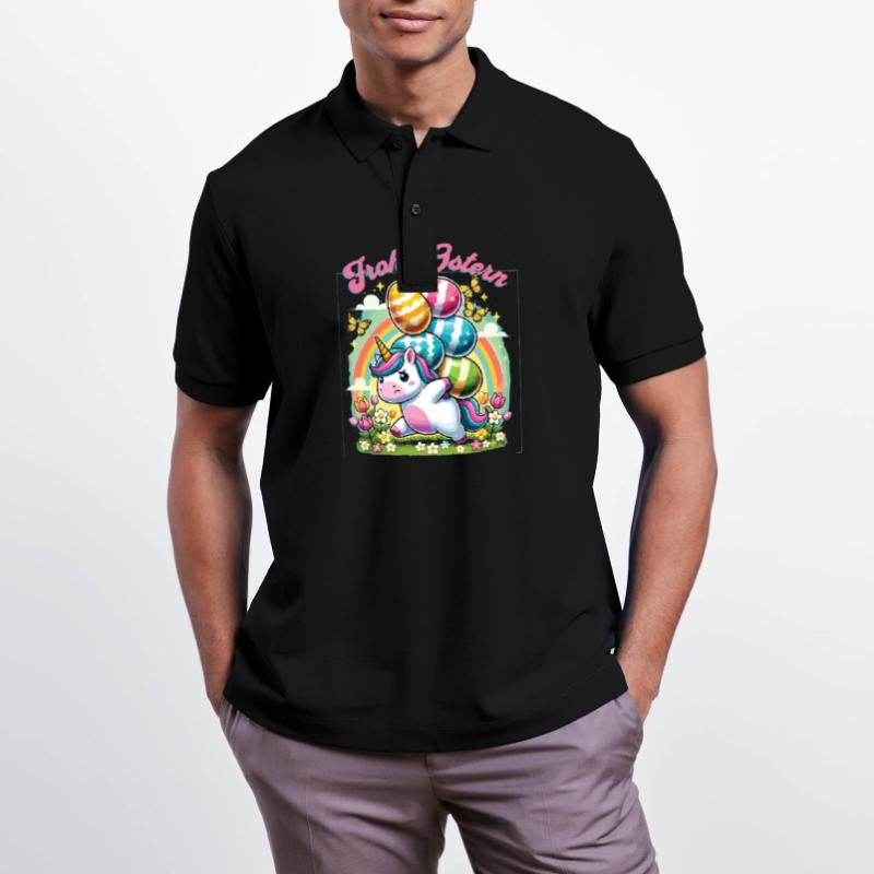 Easter Happy Easter Easter Bunny Easter Egg Spring Stanley/Stella Unisex Organic Polo Shirt PREPSTER