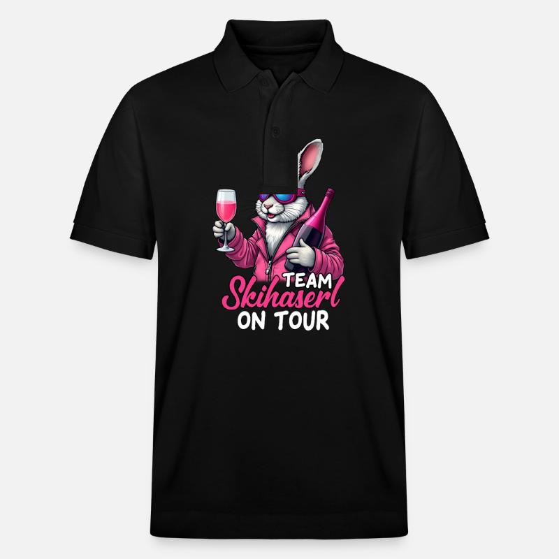 Team Ski Haserl On Tour - Stanley/Stella Unisex Bio-Poloshirt PREPSTER - Schwarz