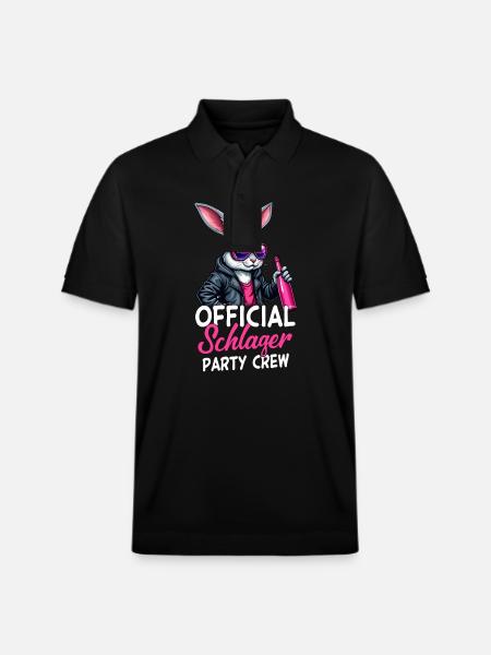Official Schlager Party Crew - Stanley/Stella Unisex Organic Polo Shirt PREPSTER - black