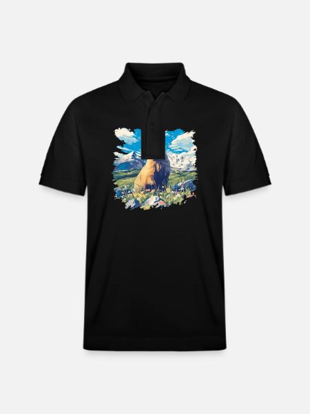 Marmots Groundhog - Stanley/Stella Unisex Organic Polo Shirt PREPSTER - black