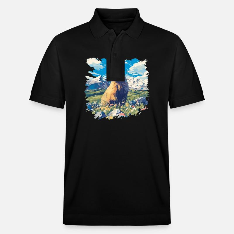 Marmottes Marmottes - Polo PREPSTER bio Stanley/Stella Unisexe - noir