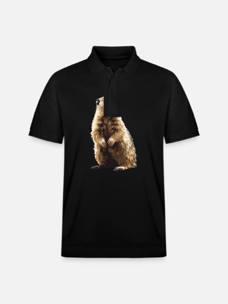 Murmeltiere Murmeltier - Stanley/Stella Unisex Bio-Poloshirt PREPSTER - Schwarz