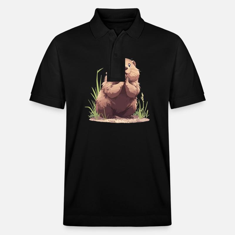 Murmeltiere Murmeltier - Stanley/Stella Unisex Bio-Poloshirt PREPSTER - Schwarz