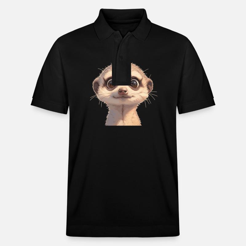 Meerkat Erdmännchen - Stanley/Stella Unisex Bio-Poloshirt PREPSTER - Schwarz