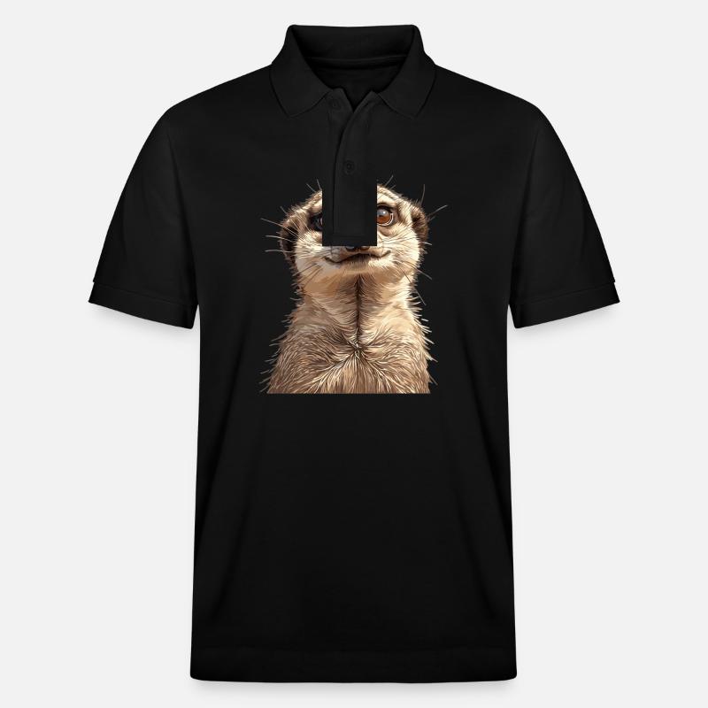 Meerkat Erdmännchen - Stanley/Stella Unisex Bio-Poloshirt PREPSTER - Schwarz