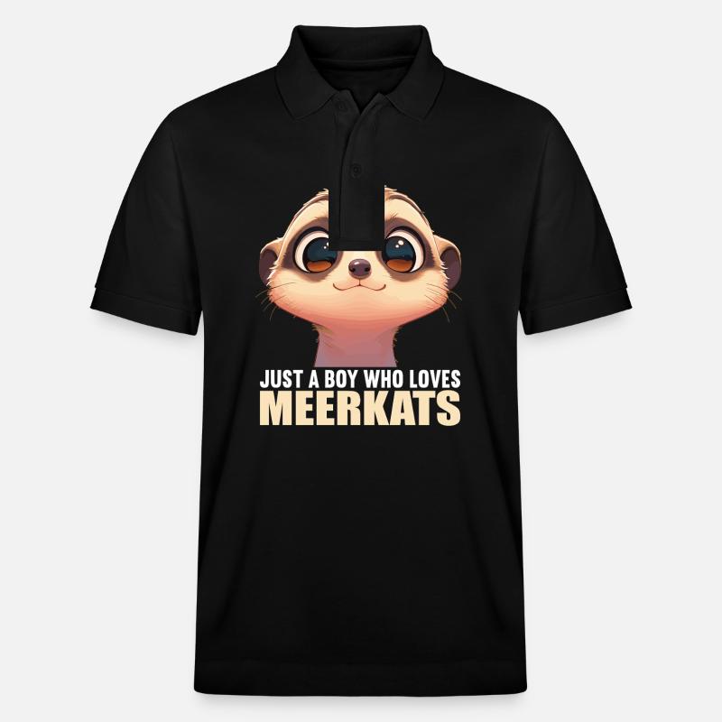 Meerkat Erdmännchen - Stanley/Stella Unisex Bio-Poloshirt PREPSTER - Schwarz