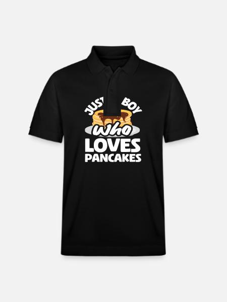 A boy who loves pancakes - Stanley/Stella Unisex Organic Polo Shirt PREPSTER - black