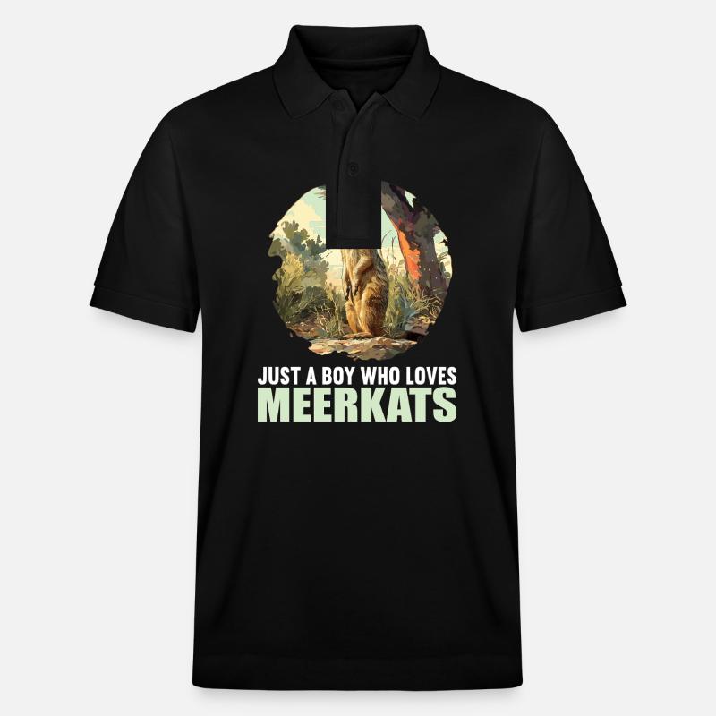 Meerkat Erdmännchen - Polo PREPSTER bio Stanley/Stella Unisexe - noir