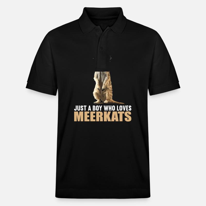 Meerkat Erdmännchen - Stanley/Stella Unisex Bio-Poloshirt PREPSTER - Schwarz