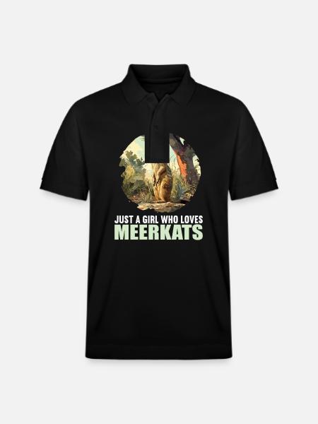 Meerkat Erdmännchen - Stanley/Stella Unisex Organic Polo Shirt PREPSTER - black