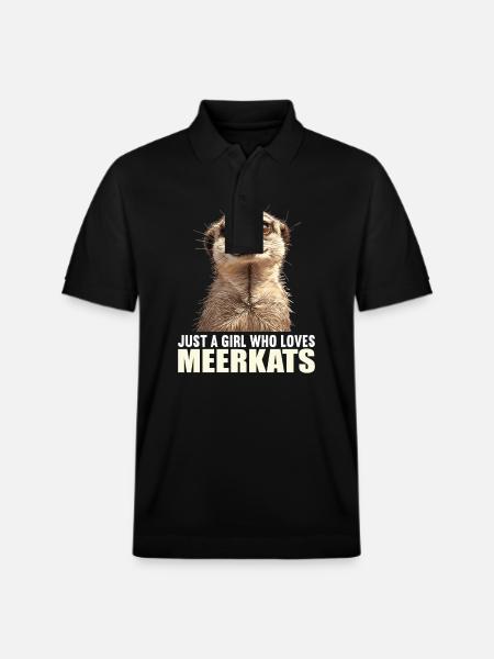 Meerkat Erdmännchen - Stanley/Stella Unisex Bio-Poloshirt PREPSTER - Schwarz