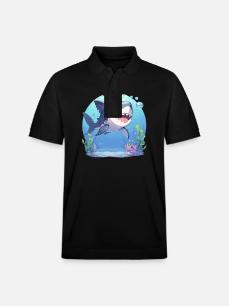 Megalodons Megalodon - Stanley/Stella Unisex Bio-Poloshirt PREPSTER - Schwarz