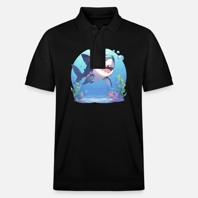 Megalodons Megalodon - Stanley/Stella Unisex Bio-Poloshirt PREPSTER - Schwarz