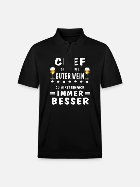 , YOU'RE GETTING BETTER AND BETTER - Stanley/Stella Unisex Organic Polo Shirt PREPSTER - black