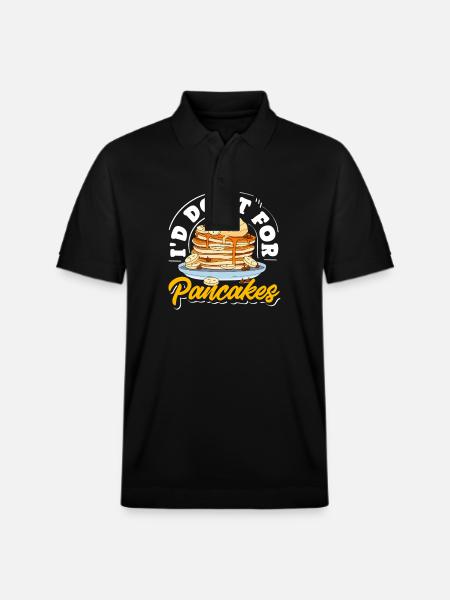 Pannenkoeken Ik zou alles doen voor pannenkoeken - Stanley/Stella uniseks bio poloshirt PREPSTER - zwart
