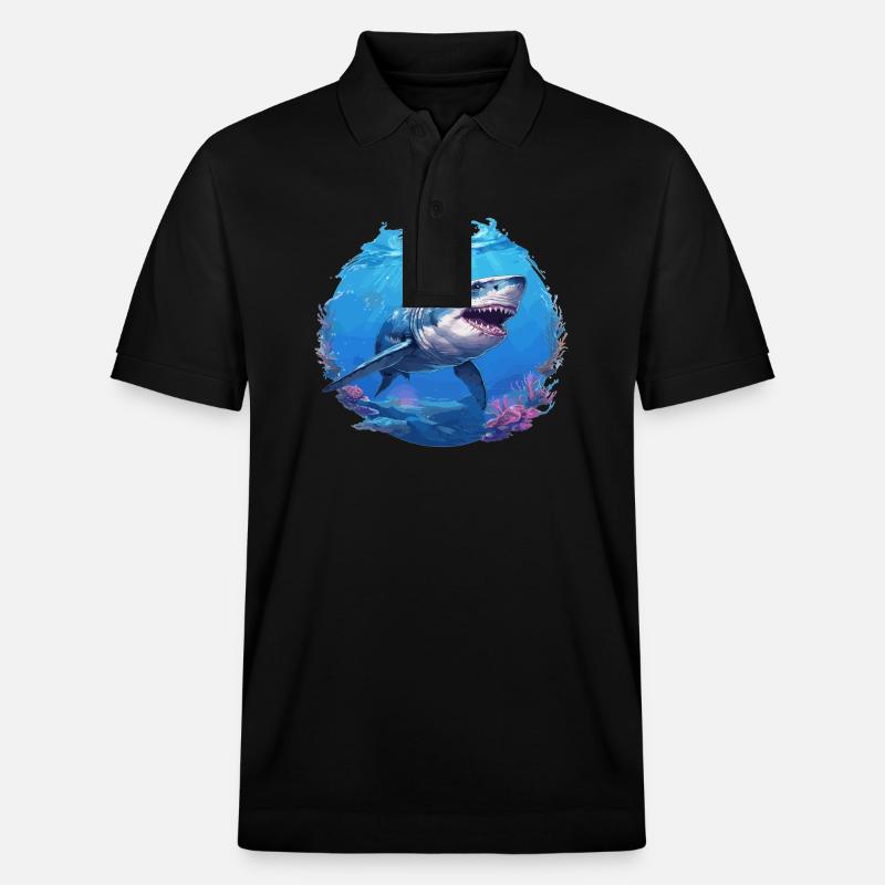 Megalodons Megalodon - Stanley/Stella Unisex Bio-Poloshirt PREPSTER - Schwarz